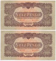 1944. 100P "A Vöröshadsereg Parancsnoksága" (4x) sorszámkövetők T:I-,II Adamo P47