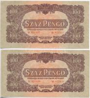 1944. 100P "A Vöröshadsereg Parancsnoksága" (4x) sorszámkövetők T:I-,II
Adamo P47