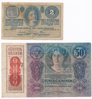 1914. 2K "C" sorszámjel + 50K piros "Deutschösterreich" felülbélyegzéssel + 1915...