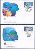 WWF: Napoleon fish set on 4 FDC WWF: Napóleon hal sor 4 db FDC-n