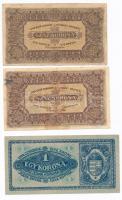 1920. 1K + 2K + 20K + 50K "Orell Füssli Zürich" + 1923. 100K (2x) egyik "Magyar Pénzj...