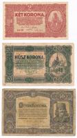 1920. 1K + 2K + 20K + 50K "Orell Füssli Zürich" + 1923. 100K (2x) egyik "Magyar Pénzj...