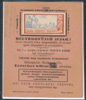 1926 Aero Szeged-Budapest levélzáró Ferenc körúti üzlet propaganda lap