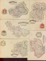 9db orosz-lengyel térkép képeslap