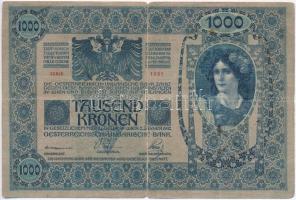 1902. 1000K áthúzott cseh bélyeggel T:III-
