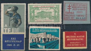 1929-1948 6 db klf magyar levélzáró