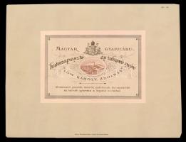 1891 Magyar Gyapjúáru- és katonaposztó- és takaró gyár, Löw Károly Zsolnán, reklámnyomtatvány, 23x29 cm