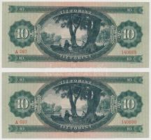 1949. 10Ft (2x) sorszámkövetők T:I
Adamo F3