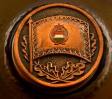 Magyar Néphadsereg réz-zománc falitál, d: 30,5 cm