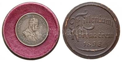 1896. 1K Ag "Millenium" jó állapotban lévő eredeti "Milleniumi Koronaérem - 1896&quot...