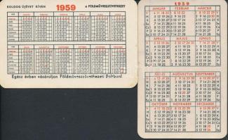 1959 Egészségügyi felvilágosítás, Földművesszövetkezet két kártyanaptár