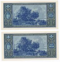 1945. 1.000.000P (2x) sorszámkövetők T:I