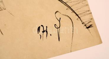 Hargitai jelzéssel: 4 db. grafika, tus, papír, 30x22 cm,15x10, 16x11 cm x 2