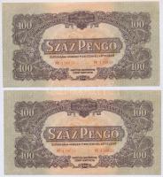 1944. 100P "A Vörös Hadsereg Parancsnoksága" (3x) sorszámkövetők T:I,I- Adamo P47