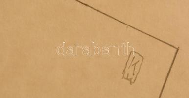 KK jelzéssel: Templom. Ceruza, papír, 37×24 cm