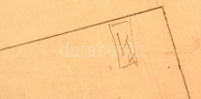 KK jelzéssel: Templom madárkákkal. Ceruza-filc , papír, 31×24 cm