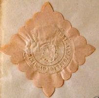 1895 Alügyészi kinevezés dr. Bátsmegyey Imrének Erdély Sándor (1839-1922) igazságügyminiszter aláírá...