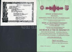 1988-1989 "Békés átmenetet! Szabad, demokratikus Magyarországot!" - Politikai nyomtatványo...