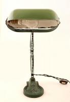 Art deco asztali lámpa, festett öntött vas,  nem kipróbált, jó állapotban, állítható, m:44 cm