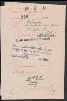 1919 Bp., Iratok a Tanácsköztársaság idejéből(hadügyi népbiztosság által kiállított igazolvány, hiva...