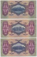 1930. 100P (6x), közte egy pár sorszámkövető T:II-III szép papír