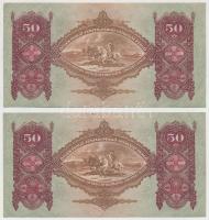 1932. 50P (4x), közte közeli sorszámmal is T:I-,II Adamo P14