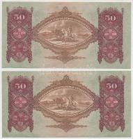 1932. 50P (4x), közte közeli sorszámmal is T:I-,II Adamo P14