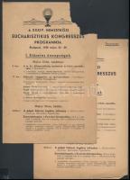 1938 Bp., A XXXIV. Nemzetközi Eucharisztikus Kongresszus programja, tervezet, 2 db, sarokhibával(sarokhiánnyal)