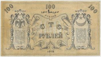 Orosz Polgárháború / Orosz Közép Ázsia / Turkesztán 1918. 100R T:III 
Russian Civil War / Russian C...
