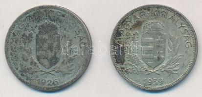 1926-1939. 1P Ag (2xklf) T:2,2-,3 patina