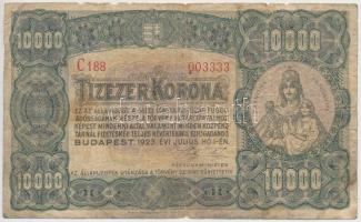 1923. 10.000K "Magyar Pénzjegynyomda Rt. Budapest" T:III-