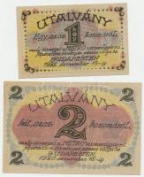 Budapest / Metró Vízmérőgyár Rt. 1920. 2K + 1922. 1K T:I
Adamo BUC-175.5, BUC-175.4
