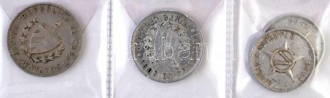 22db vegyes külföldi fémpénz albumban egy ezüsttel (közte francia, iráni, kubai pénzek), benne 5x12d...