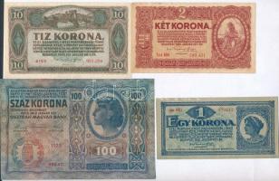 1912. 100K + 1920. 1K + 1920. 2K + 1920. 10K T:II-III egyik restaurált Adamo K28, K4, K7, K14