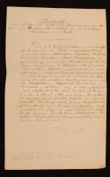 1860 Pest, Gróf Haller Ferenc(1786 - 1875) aláírása hivatalos iraton