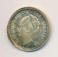 Hollandia 1937. 2 1/2G Vilma aranyozott fém mini pénz T:2 Netherlands 1937. 1 1/2 Gulden Wilhelmina gilt metal mini coin C:XF