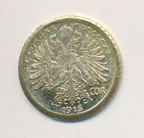 Ausztria 1915. 100K "Ferenc József" aranyozott fém modern mini fantáziapénz (10mm) T:2
Au...