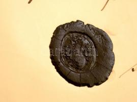 1847 Buda, Pénzügyi végrehajtásról szóló okmány, viaszpecséttel