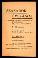 1932 Századok évszámai, a magyar történelem kronológiai grafikonjával, 42x34cm