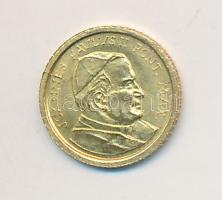 Vatikán DN II. János Pál pápa aranyozott fém modern mini fantáziapénz (10mm) T:2 Vatican ND John Paul II gilt metal modern mini coin (10mm) C:XF