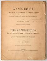 Hegyfoky Kabos: A szél iránya a Magyar Szent Korona országaiban a baromméterállás és az eső című függelékkel. Bp., 1894, Királyi Magyar Természettudományi Társulat. Papírkötés, megviselt állapotban.