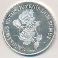 DN "Ballagásunk emlékére / Gaudeamus igitur, iuvenes dum sumus" jelzett Ag emlékérem graví...