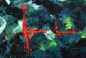 Olvashatatlan jelzéssel: Virágok. Olaj, farost, 30×20 cm