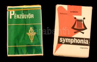 Symphonia és Pénzügyőr cigaretták bontatlan csomagolásban, 2 db