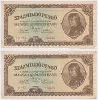 1946. 100.000.000P (5x) sorszámkövetők (3+2) T:I-,II