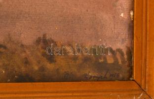 Komjáti-Wanyerka Gyula (1894-1958): Magányos fa. Akvarell, papír. Jelzett. Üvegezett keretben. 44x57...