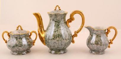 Zsolnay mokkás készlet, jelzett, hibátlan