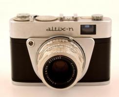 Altissa Altix N 24x24 mm kamera Zeiss Tessar 2,8/50  objektívvel bőrtokban, távkioldóval  /  leather...