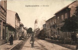 Liptószentmiklós, Úri utca, Herrengasse / street with shops (fl)