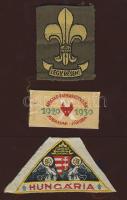 cca 1930 3 db cserkész szövet karjel / 3 pcs. scout sleeve-signs